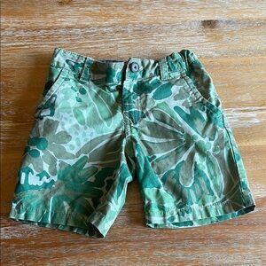 Cat & Jack Green Patterned Kids Shorts SZ 5